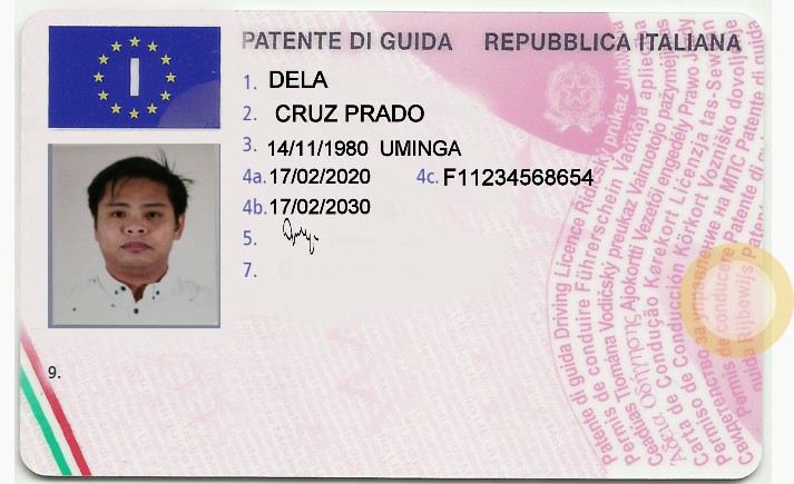 Italian Drivers License